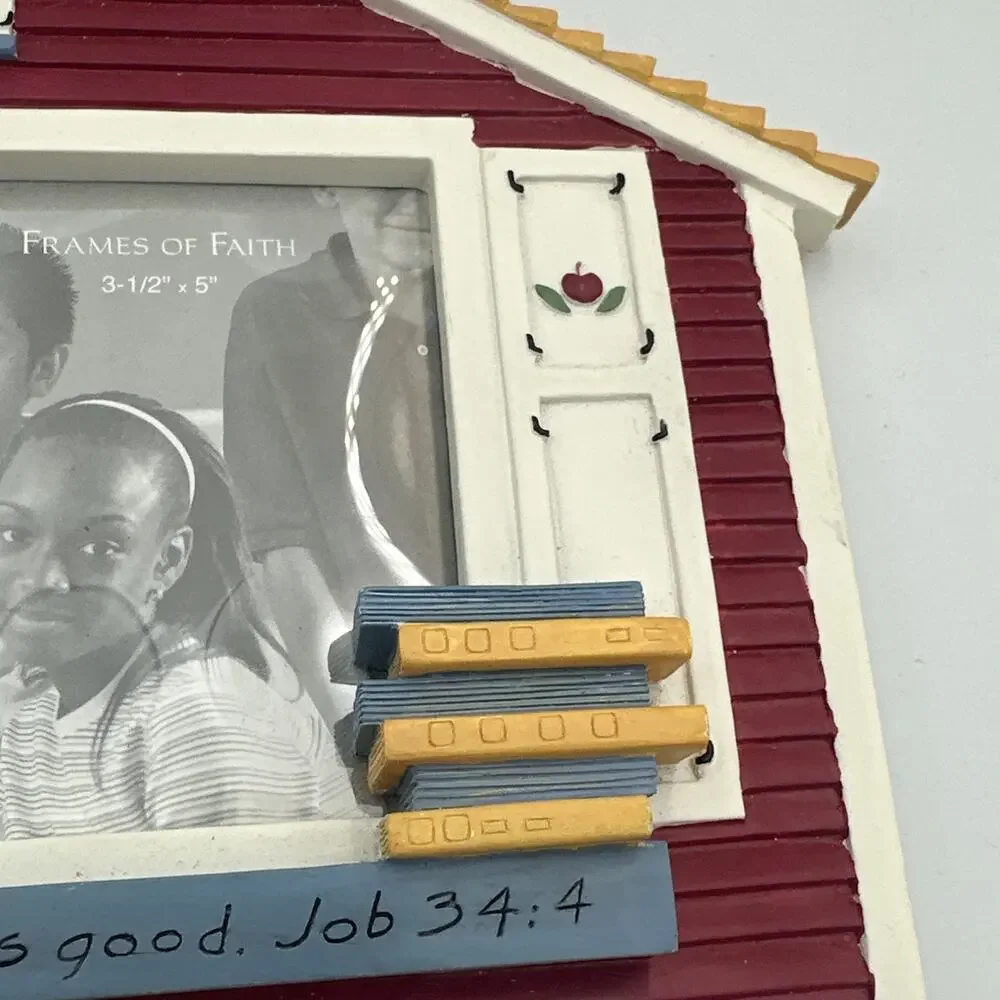 School House Picture Frame 3.5‎ X 5 Photo Inspirio by Zondervan Job 34:4 Teacher